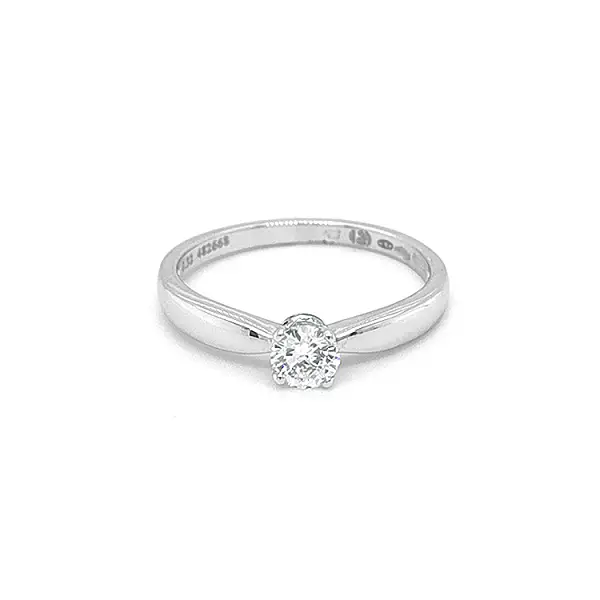 Gold Engagement Ring with Diamond