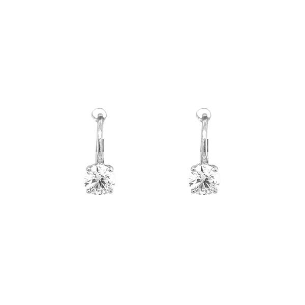 Gold Earrings with Diamonds