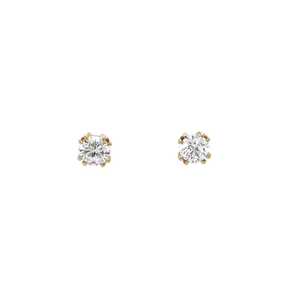 Gold Earrings with Diamonds