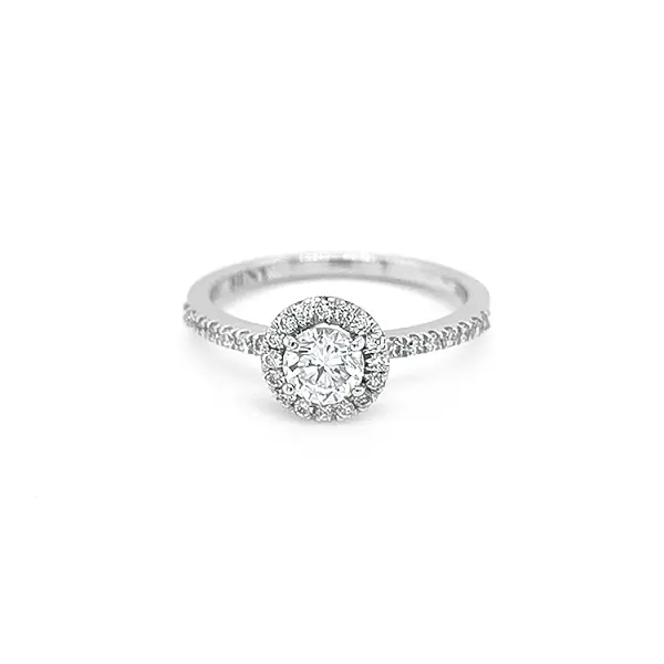 Gold Engagement Ring with Diamonds