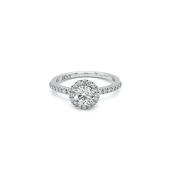 Gold Engagement Ring with Diamonds
