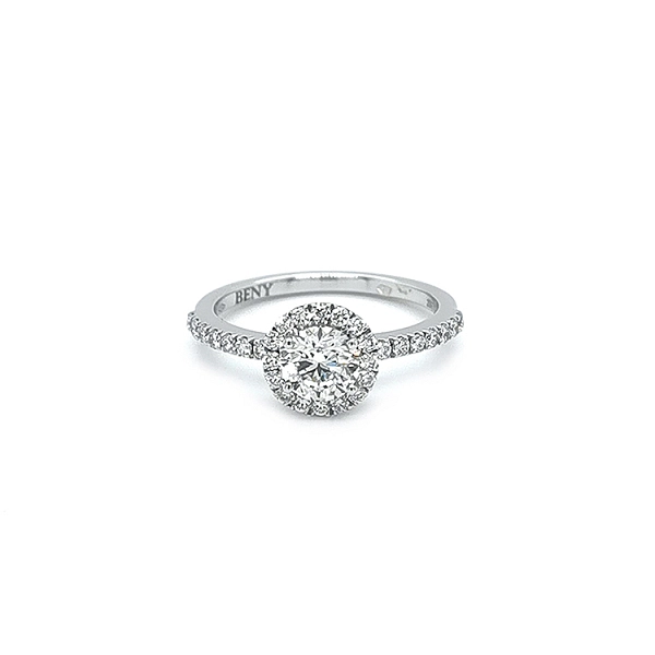 Gold Engagement Ring with Diamonds
