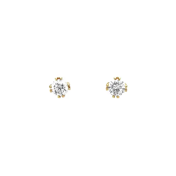 Gold Earrings with Diamonds