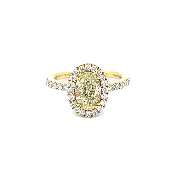 Gold Engagement Ring with Yellow Fancy Diamond