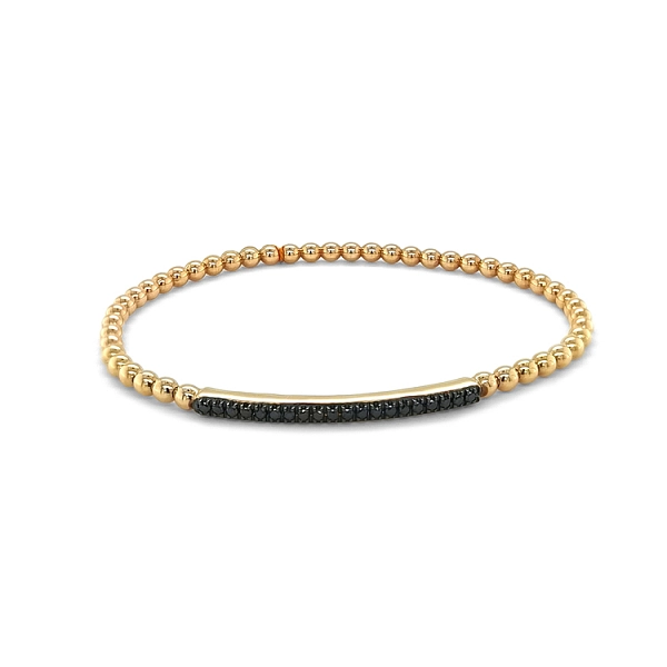 Gold Bracelet with Black Diamonds