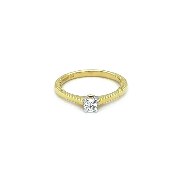 Gold Engagement Ring with Diamond