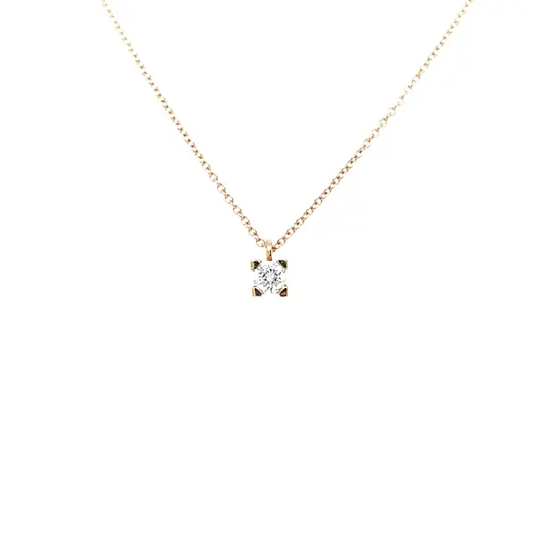 Gold Pendant with Diamond