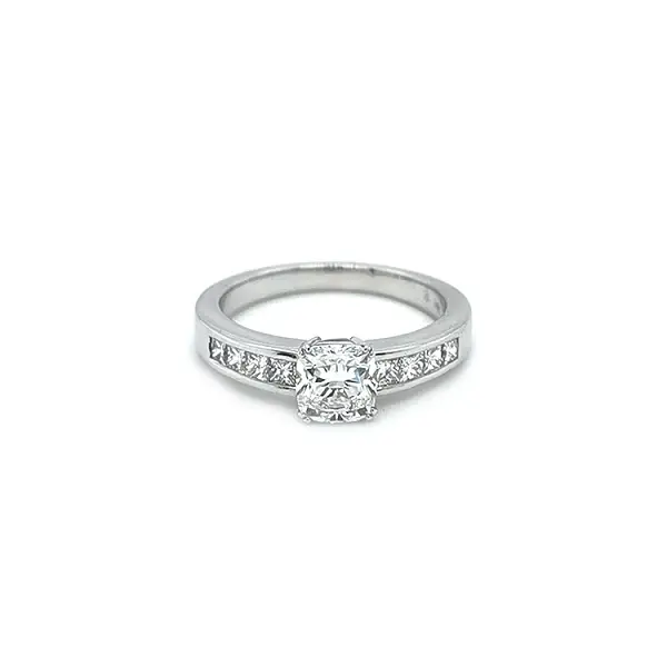 Gold Engagement Ring with Diamond