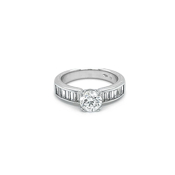 Gold Engagement Ring with Diamonds
