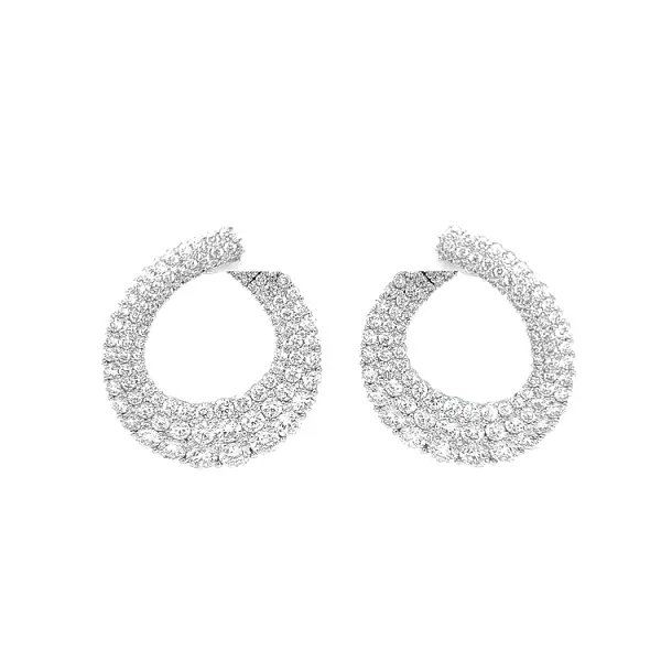White gold diamond earrings