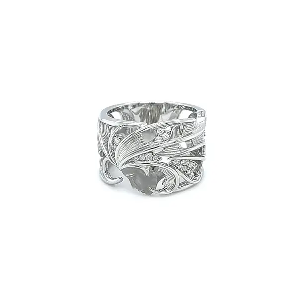 Gold Carrera y Carrera Atlantis Sirena Aire Ring