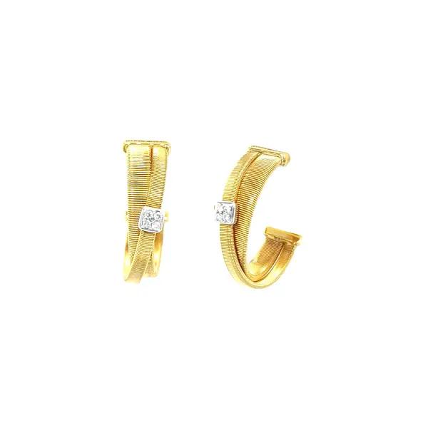 Gold Earrings with Diamonds Marco Bicego Masai