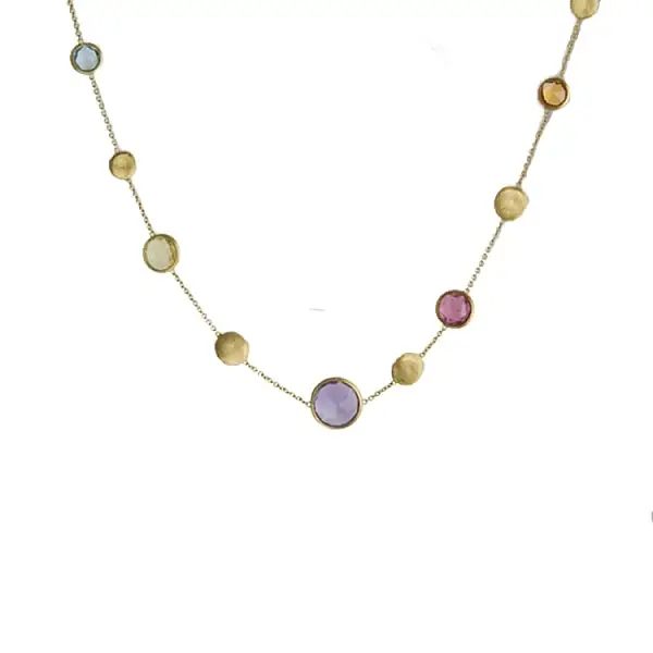 Gold Necklace with Semi Precious Stones Marco Bicego Jaipur