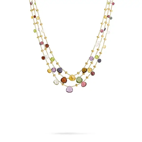 Gold Necklace with Semi Precious Stones Marco Bicego Paradise