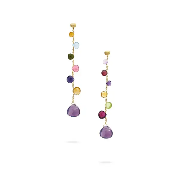 Gold Earrings with Semi Precious Stones Marco Bicego Paradise