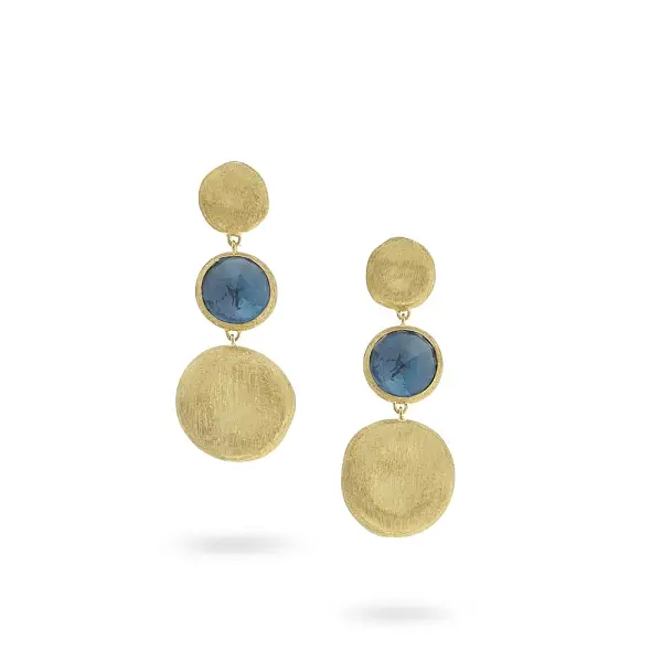 Gold Earrings with Blue Topaz Marco Bicego Jaipur