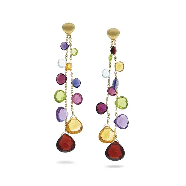 Gold Earrings with Semi Precious Stones Marco Bicego Paradise