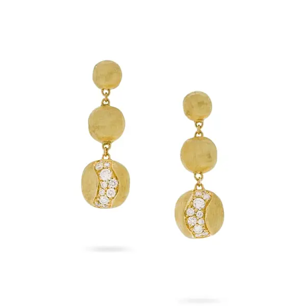 Gold Earrings with Diamonds Marco Bicego Africa