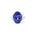 White Gold Ring with Tanzanite and Diamonds in Heart Shape