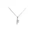 White Gold Pendant with Zirconia – Letter F