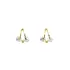 Gold Earrings with Sparkling Zircons