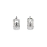 Elegant white gold hoop earrings