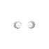 Elegant white gold earrings with pearl and zirconia