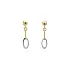 Elegant two-tone gold drop earrings
