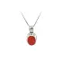 Exclusive White Gold Pendant with Coral