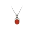Exclusive White Gold Pendant with Coral