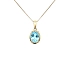 Exclusive Gold Pendant with Blue Topaz