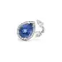 White Gold Ring with Pear-Shaped Tanzanite and Diamonds