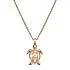 Gold Chopard Happy Diamonds Turtle Necklace 79A187-5001