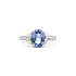 White Gold Ring with Oval Tanzanite and Diamonds