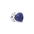 White Gold Ring with Heart-Shaped Tanzanite and Diamonds
