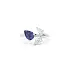 White Gold Ring with Pear-Shaped Tanzanite and Diamonds