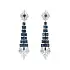 White Gold Drop Earrings with Sapphires and Diamonds