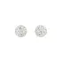White Gold Earrings with Diamond Pavé Dome