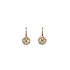 Yellow Gold Earrings with Citrine and Zirconia