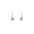 Gold Earrings with Zircon in Smooth Bezel