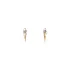 Gold Earrings with Zircon in Organic Design