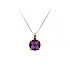 Gold Pendant with Amethyst
