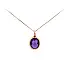 Gold Pendant with Oval Amethyst