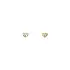 Gold Heart Earrings with Sparkling Stone