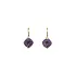 Gold Earrings with Purple Amethysts