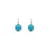 Gold Drop Earrings with Oval Turquoise