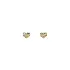 Gold Heart Stud Earrings with Cubic Zirconia