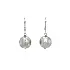 White Gold Drop Earrings with Spherical Motif