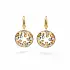 Drop Earrings in Combined Gold with Beaded Design