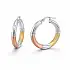 Hoop Earrings in Three-Tone Gold